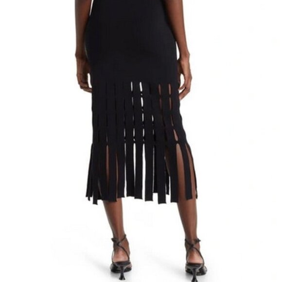 Rails Black Kaia Fringe Detail Knit Midi Dress - Picture 6 of 6